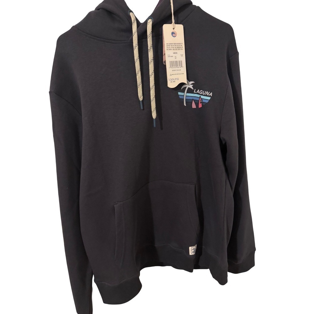 Laguna Longboard Supply Co Mens Hoodie Pullover Graphic Print Hooded Sweatshirt